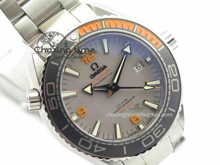 0211 Stretchable Planet Ocean 2016 43.5mm SS OM 1:1 Best Edition Gray Dial On SS Bracelet A 8163